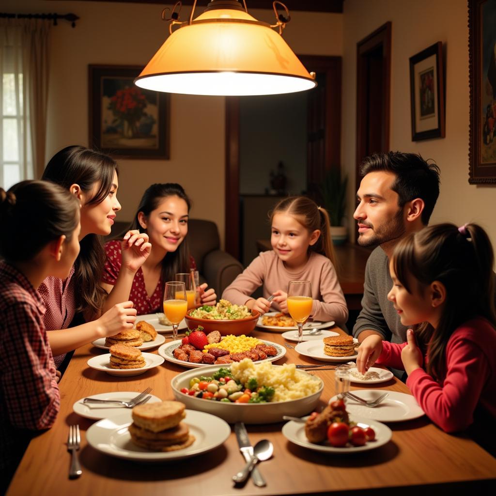 Sharing a Meal with a Spanish Family