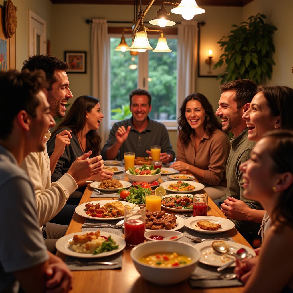 Sharing a Meal with a Spanish Family