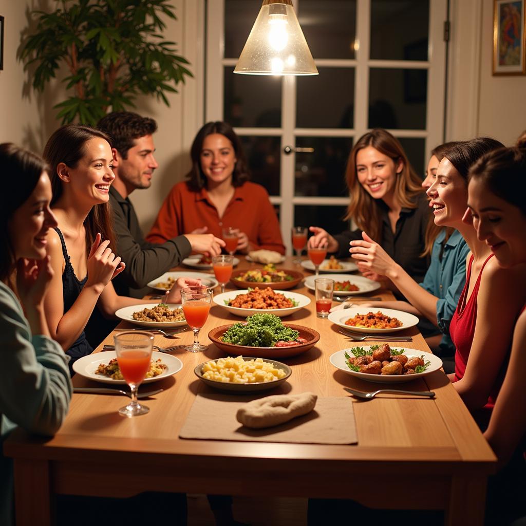 Sharing a Meal with a Spanish Family