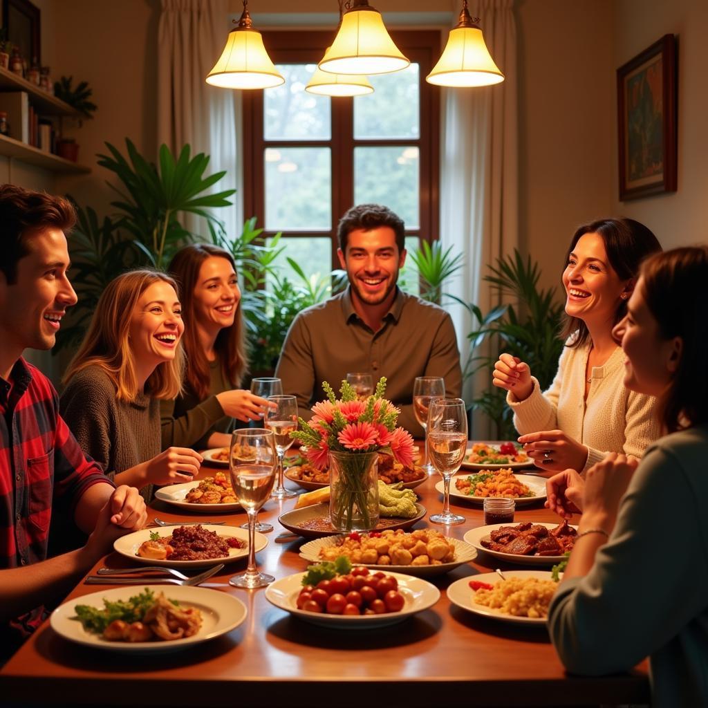 Family Meal in Spain