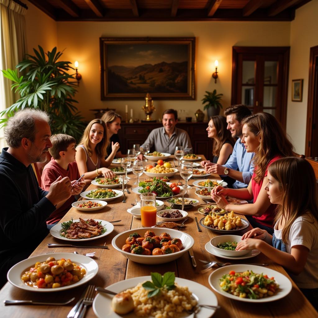 Sharing a Meal with a Spanish Family