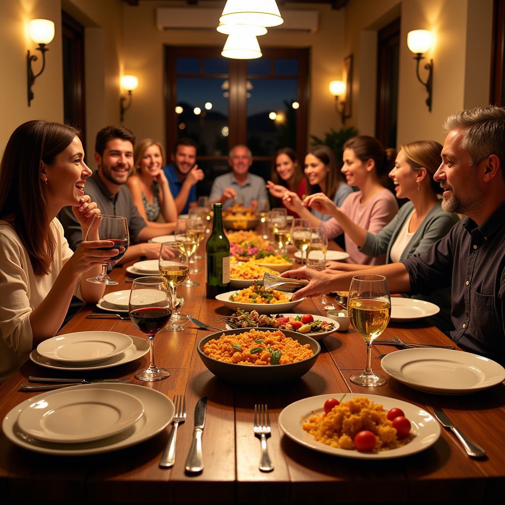 Family Meal in Spain