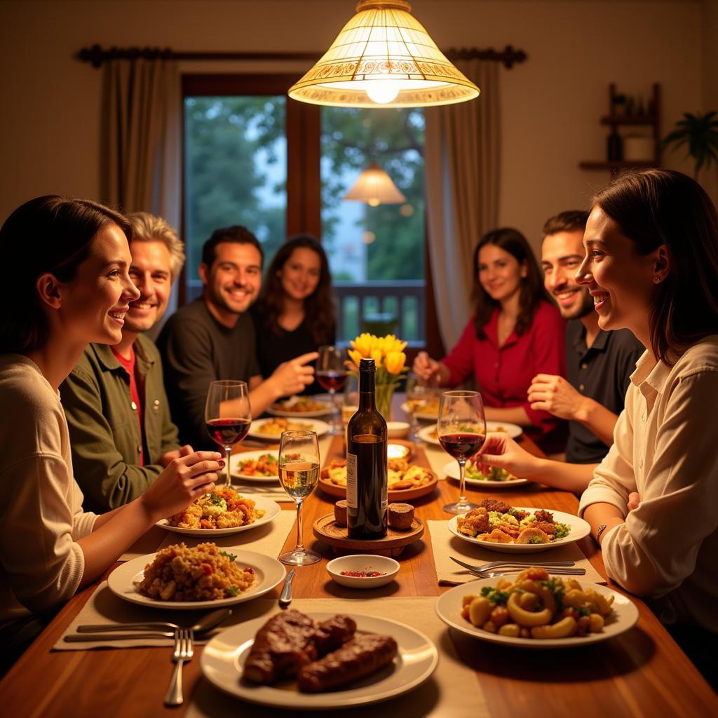 Sharing a Meal with a Spanish Family