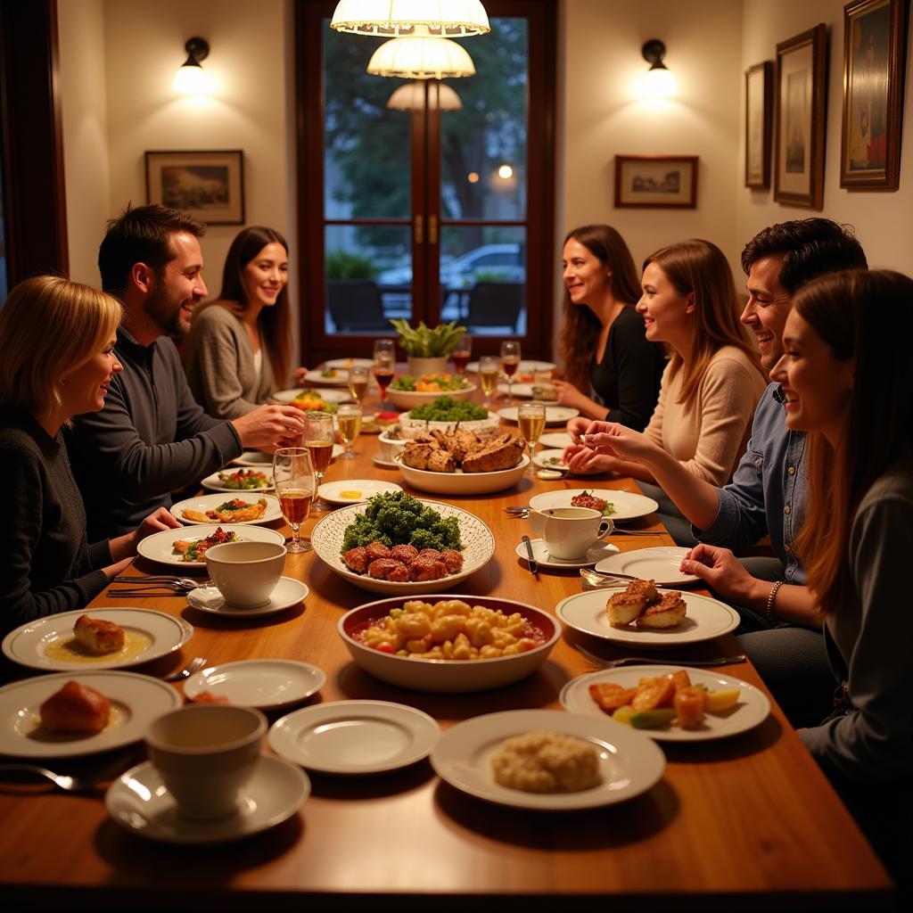 Sharing a Meal with a Spanish Family