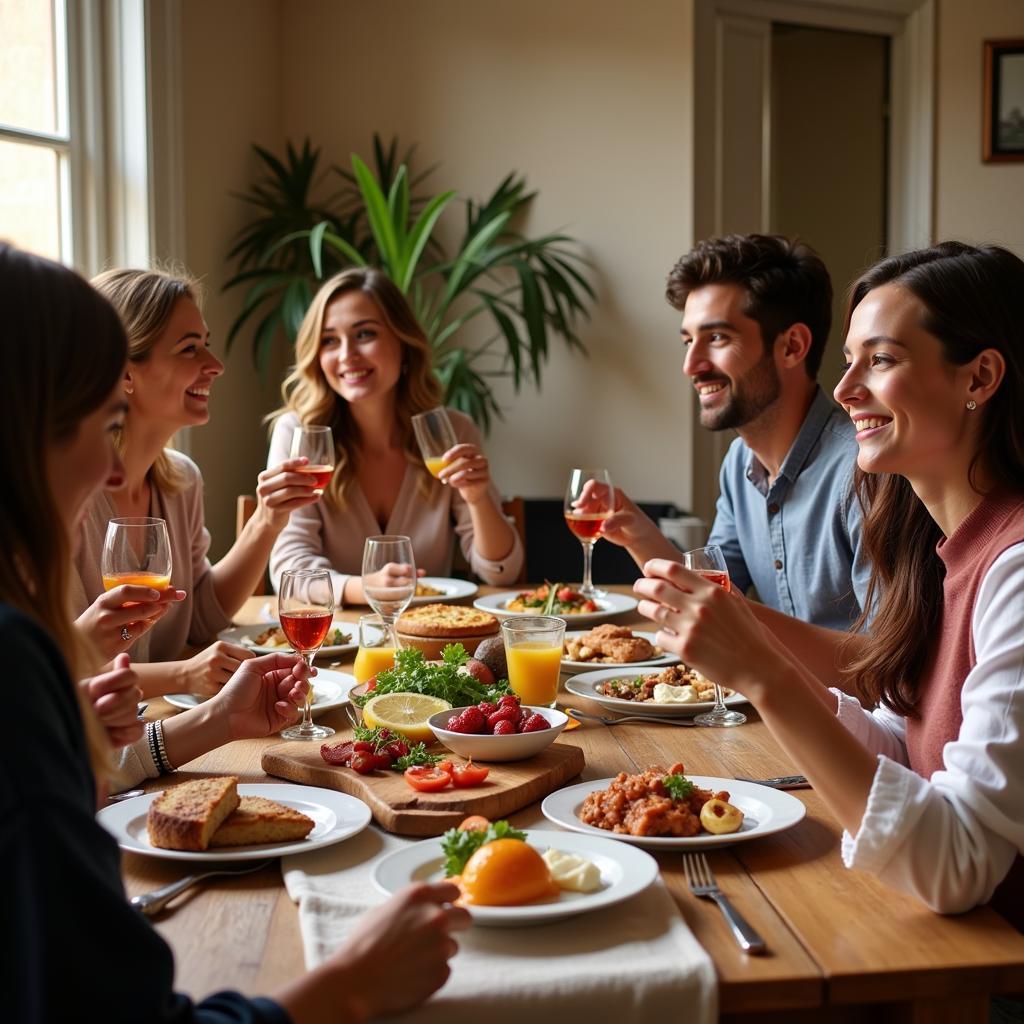 Sharing a Traditional Spanish Meal with a Local Family