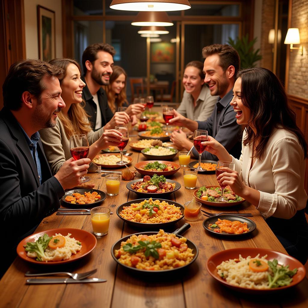 Sharing a Traditional Spanish Meal with a Local Family