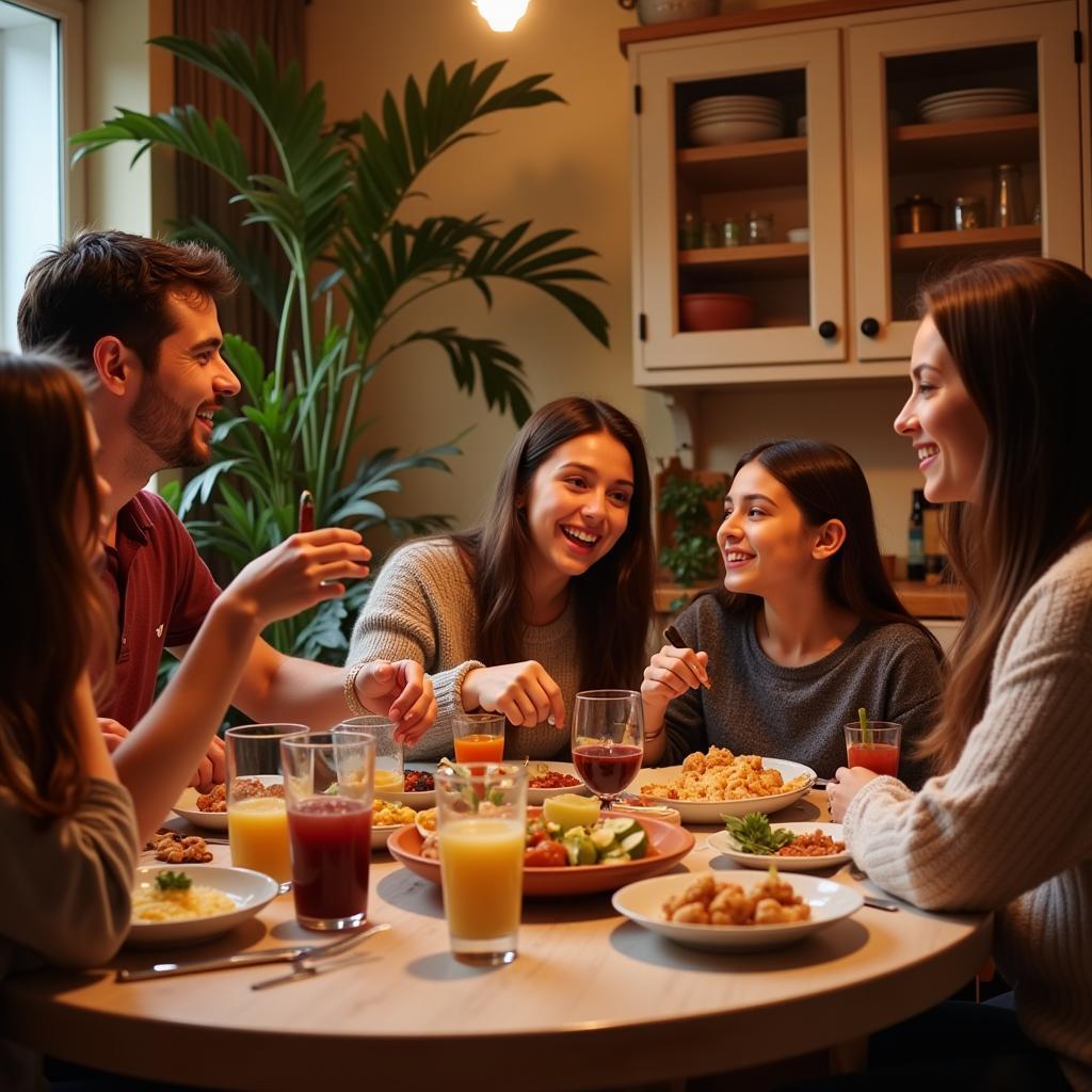 Family Meal in Spain