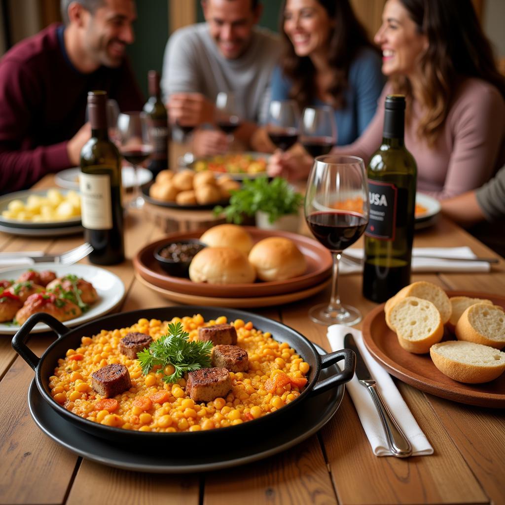 Family meal in Spain