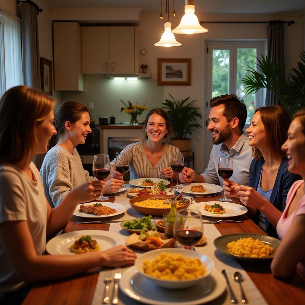 Sharing a Meal with a Spanish Family