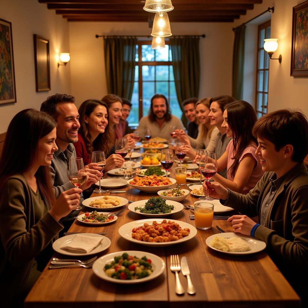 Family Meal in Spain