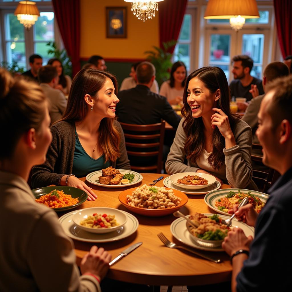 Enjoying a Meal with a Spanish Family