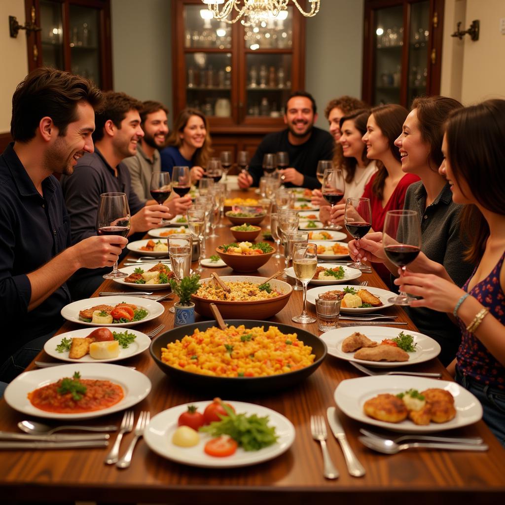 Sharing a Meal with a Spanish Family