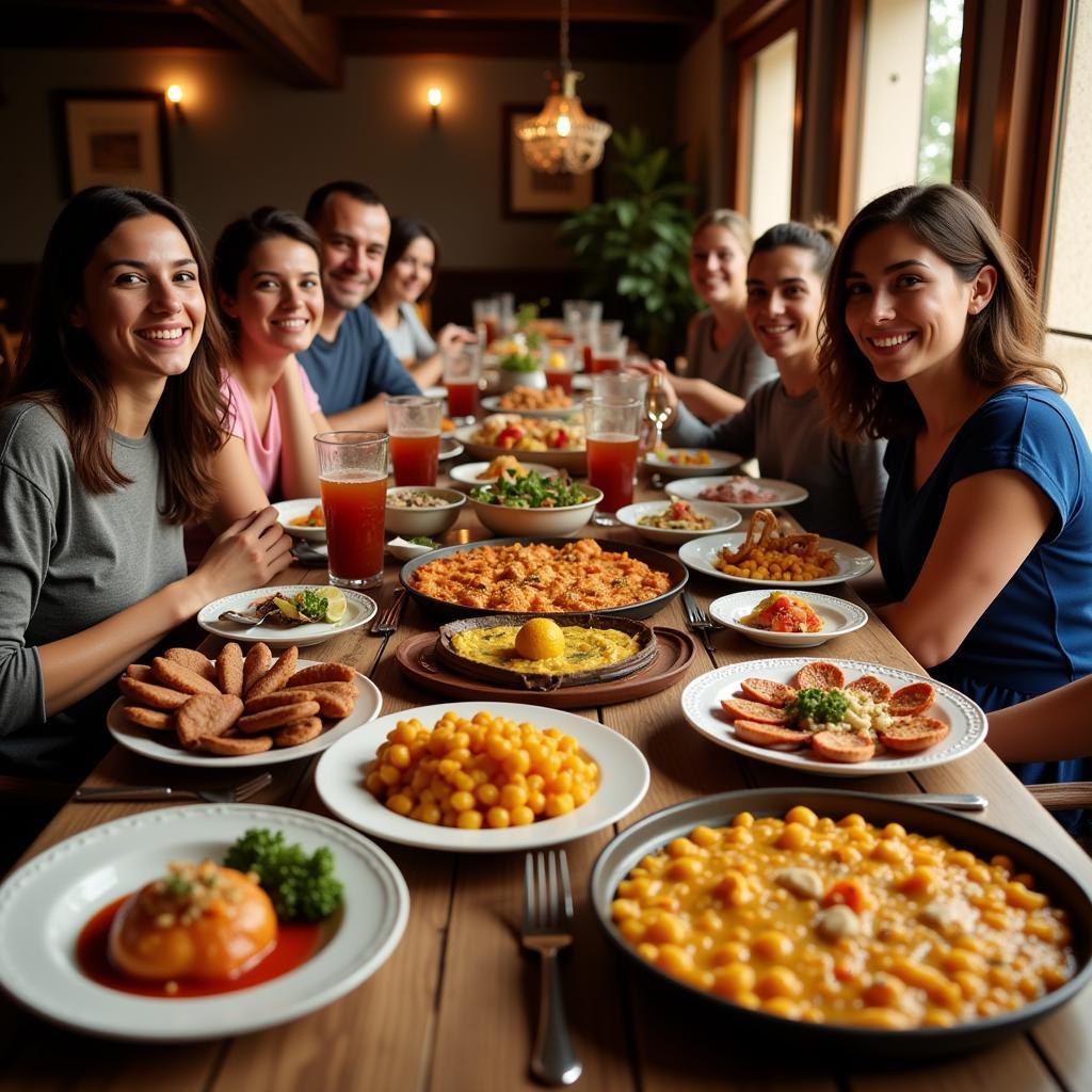 Sharing a Meal with a Spanish Family