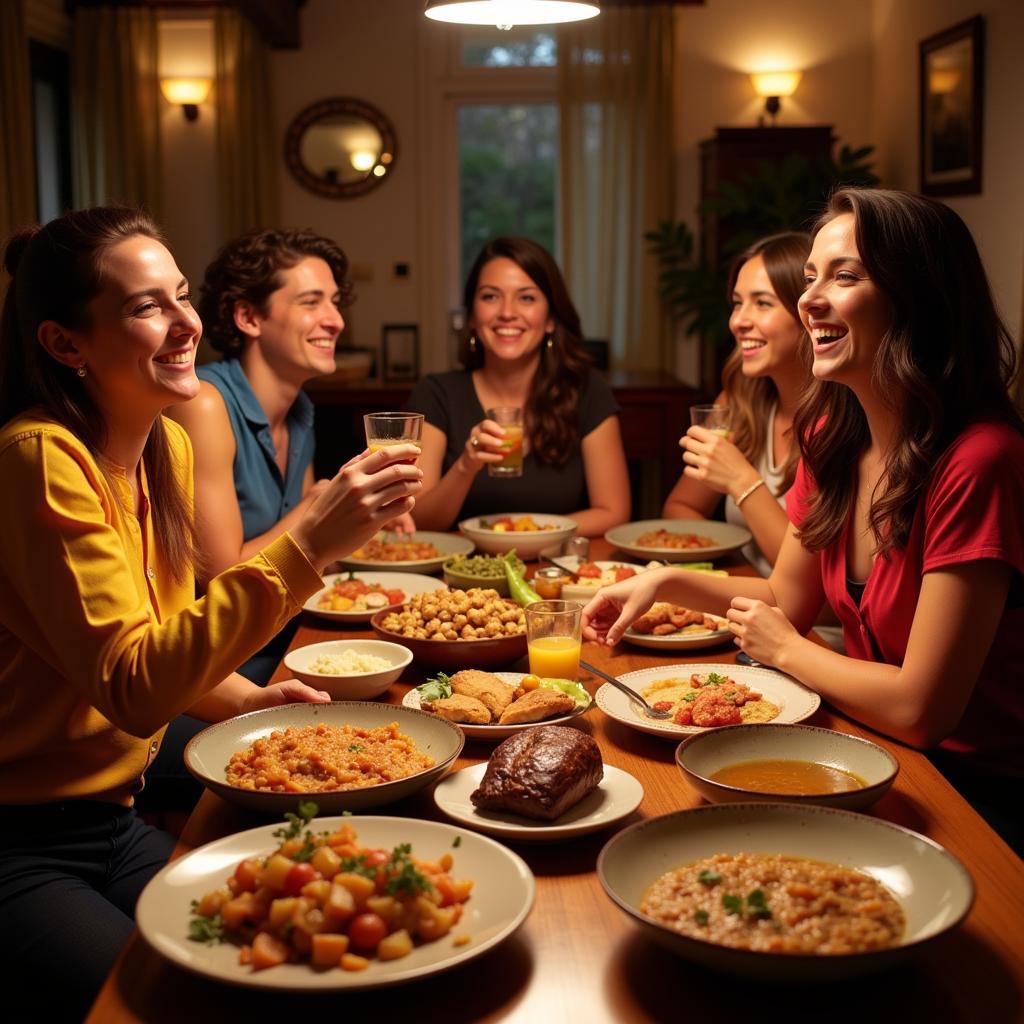 Sharing a Meal with a Spanish Family