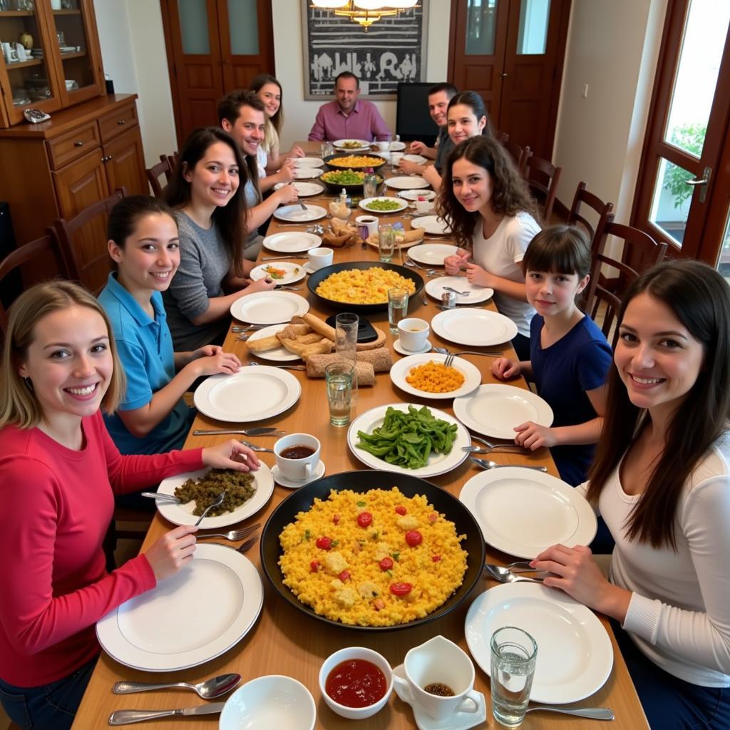 Sharing a Meal with a Spanish Family