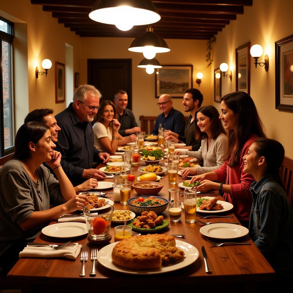 Sharing a Meal with a Spanish Family