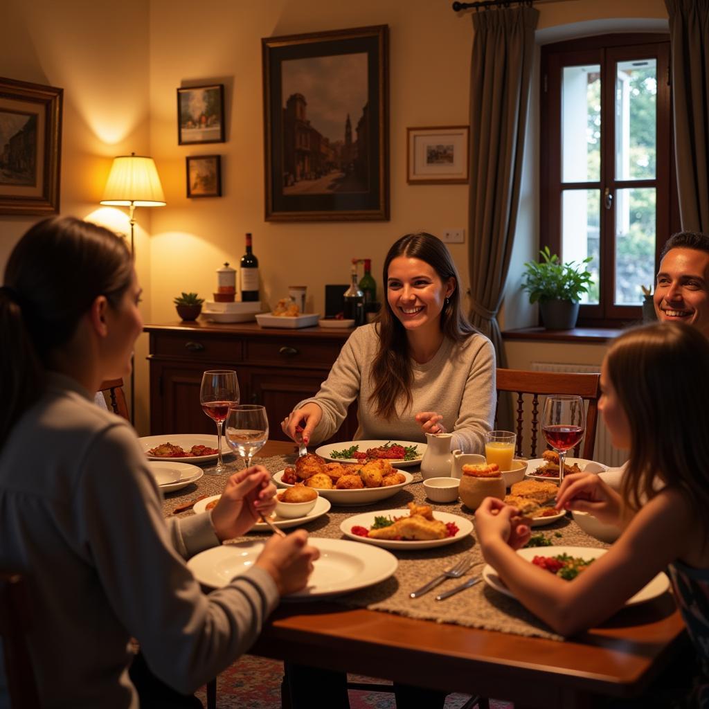 Sharing a Meal with a Spanish Family