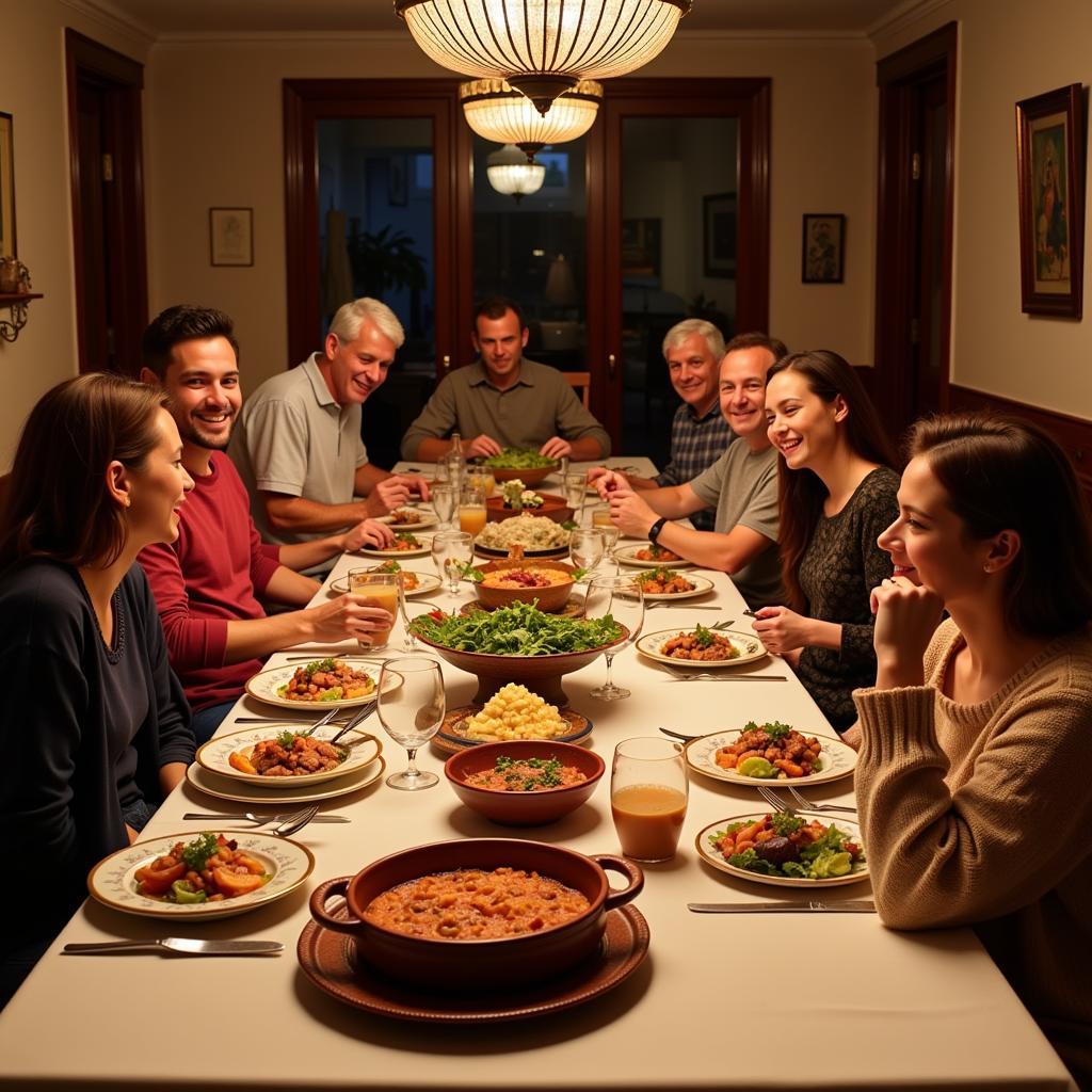Sharing a Meal with a Spanish Family