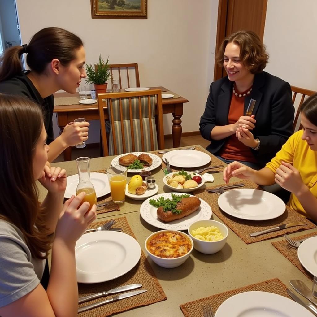 Sharing a Meal with a Spanish Family