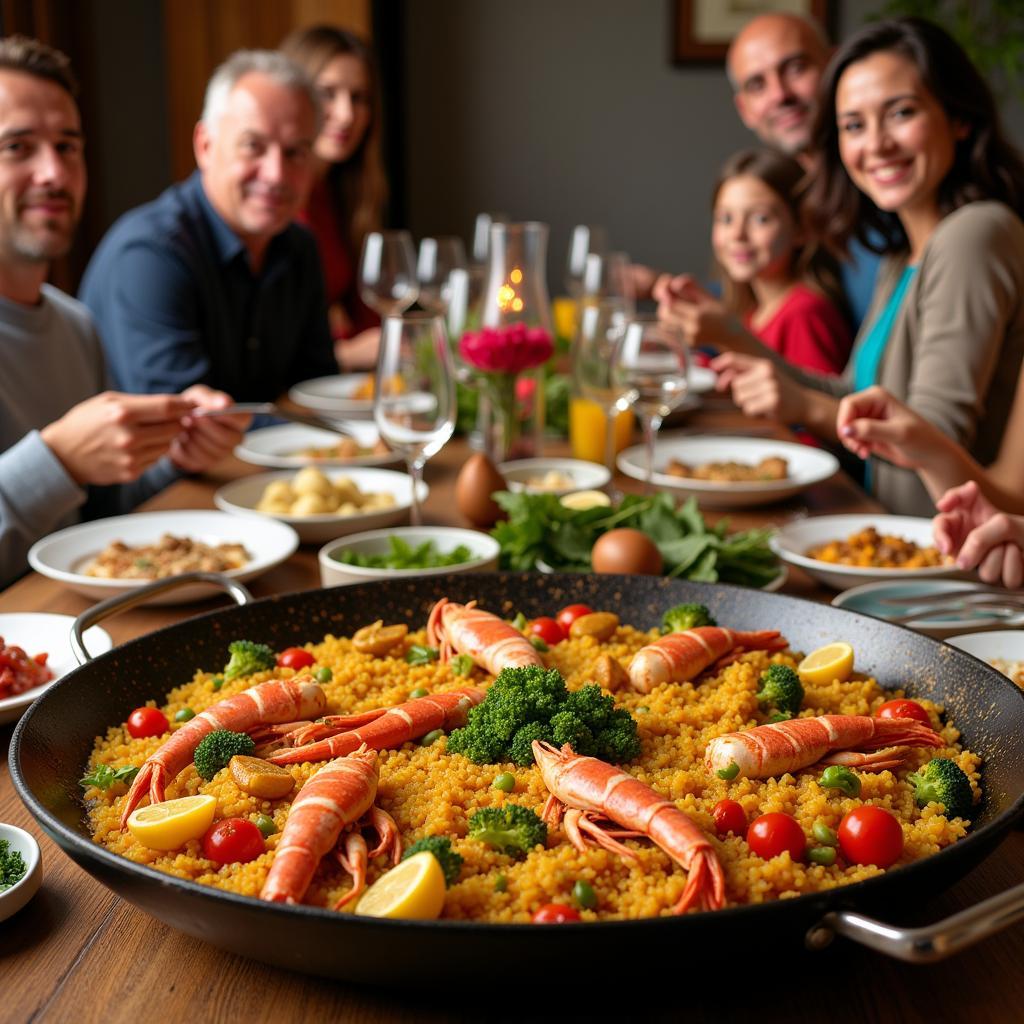 Spanish Family Meal: Paella