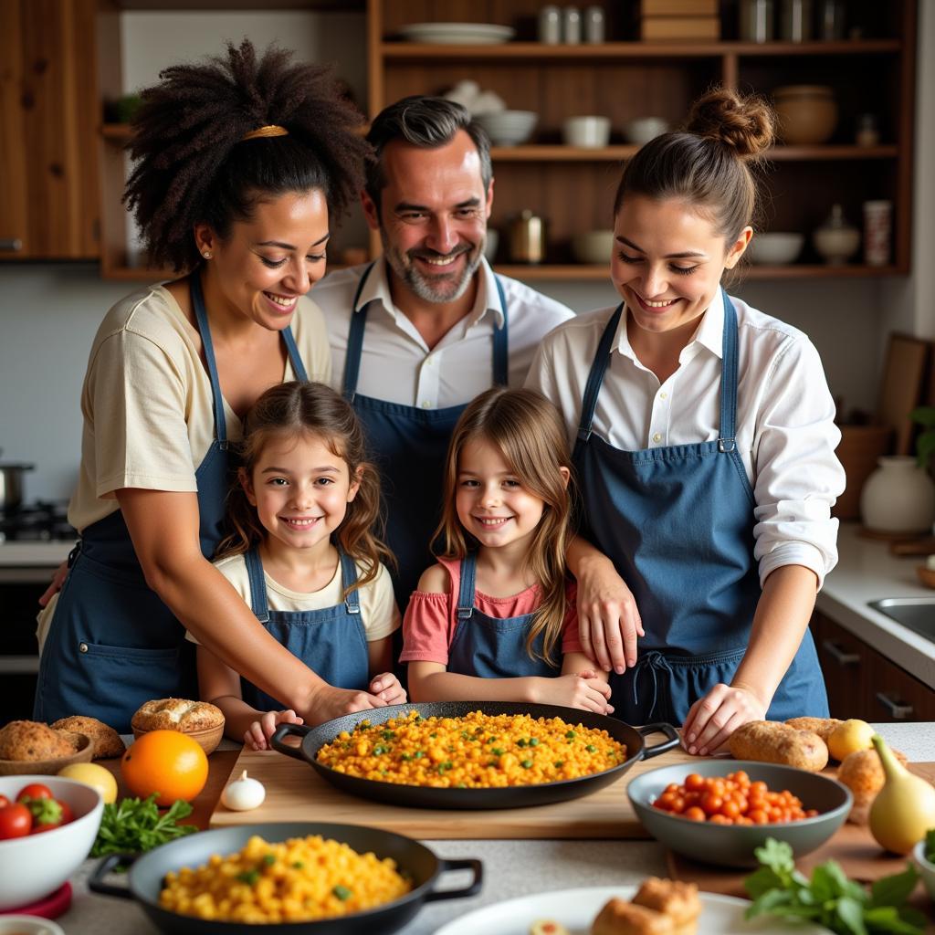 Preparing Paella with a Spanish Family