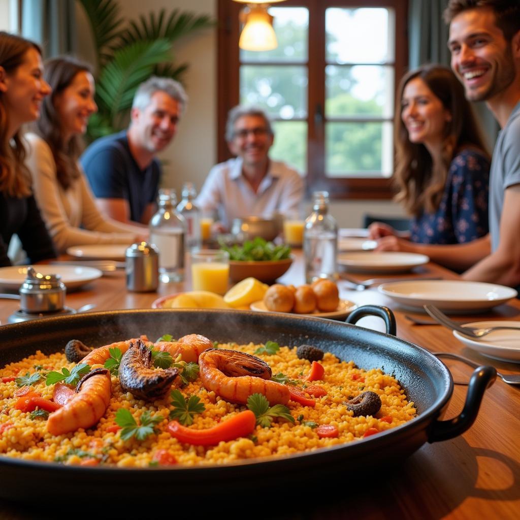 Sharing Paella with a Spanish Family