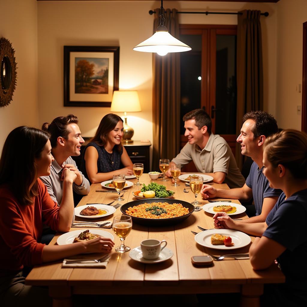 Sharing Paella with a Spanish Family