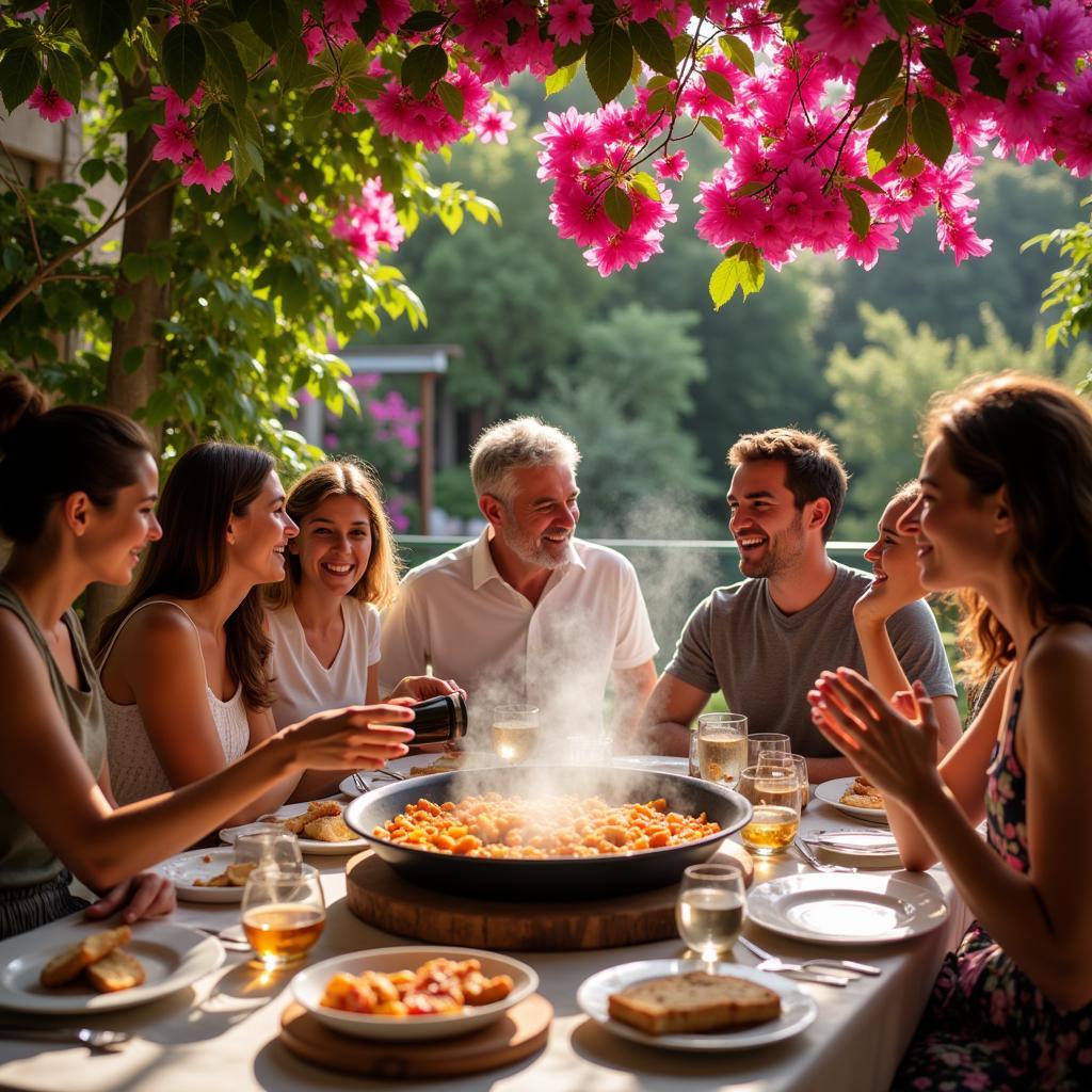 Family Paella Lunch in Spain