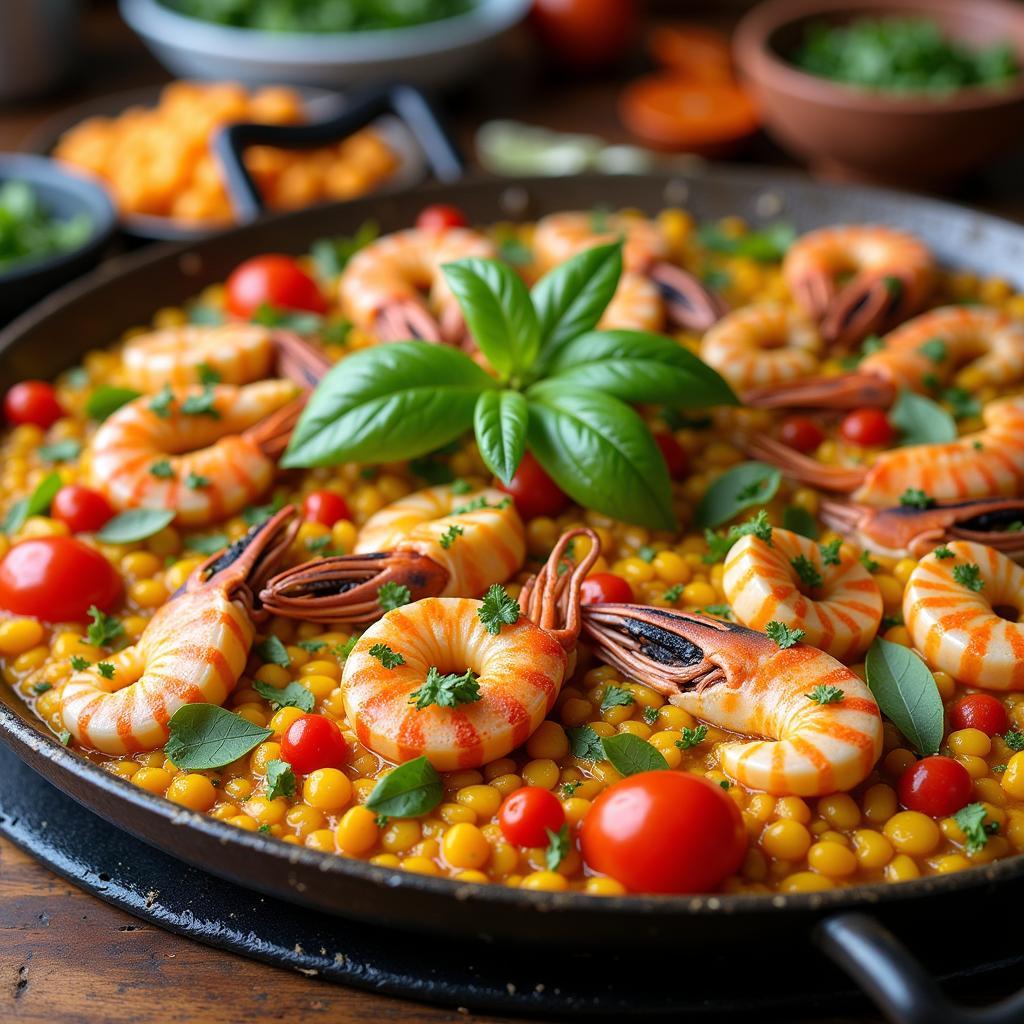 A Spanish Family Prepares Paella