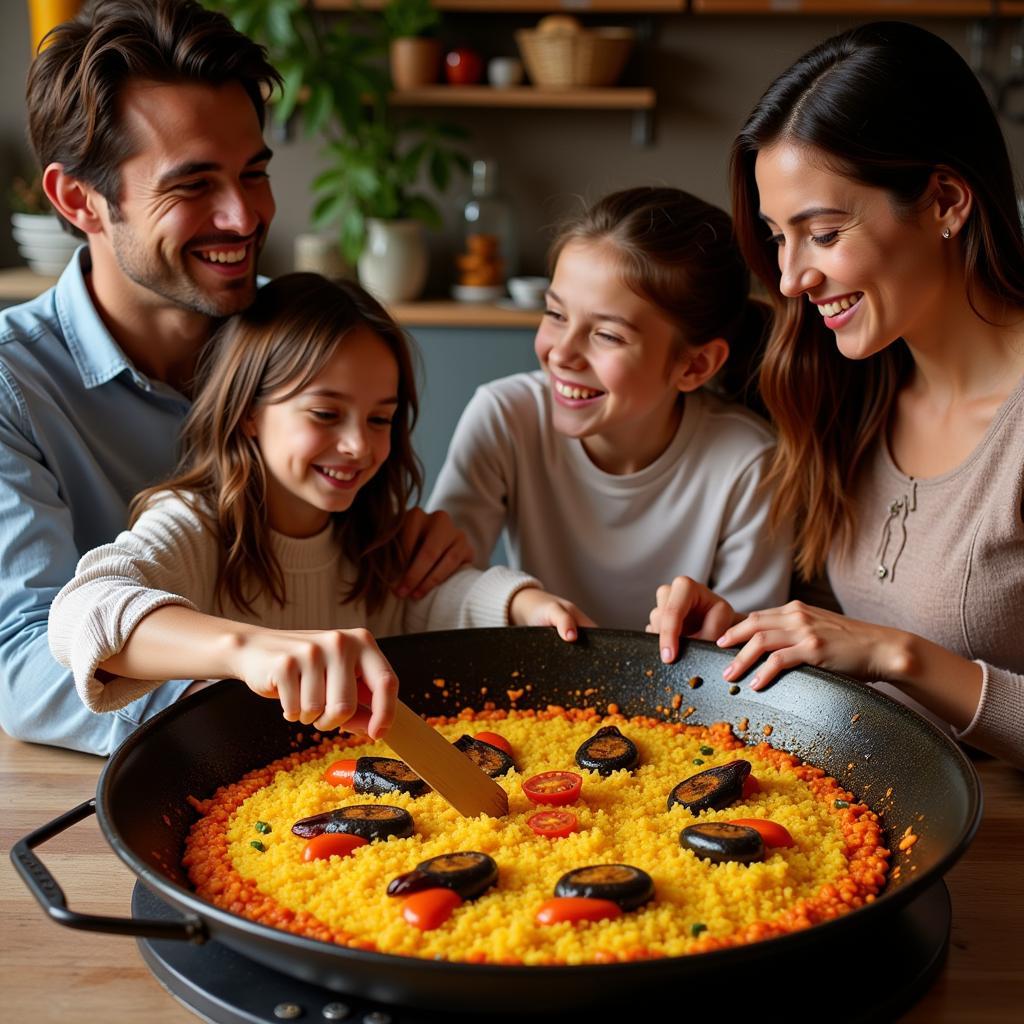 Preparing Paella with a Spanish Family