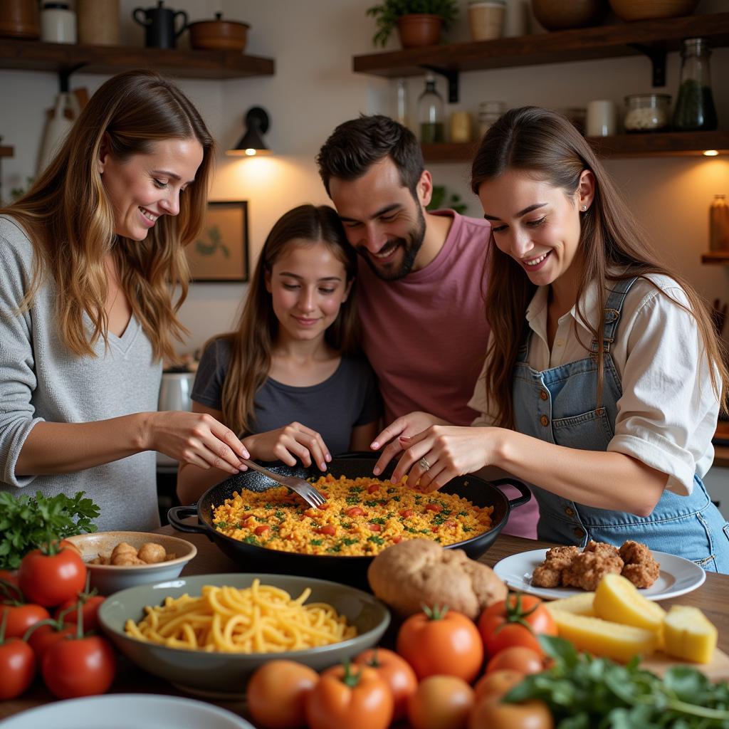 Preparing Paella with a Spanish Family