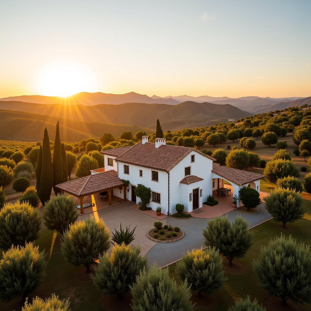 Andalusian Farmhouse Surrounded by Olive Trees