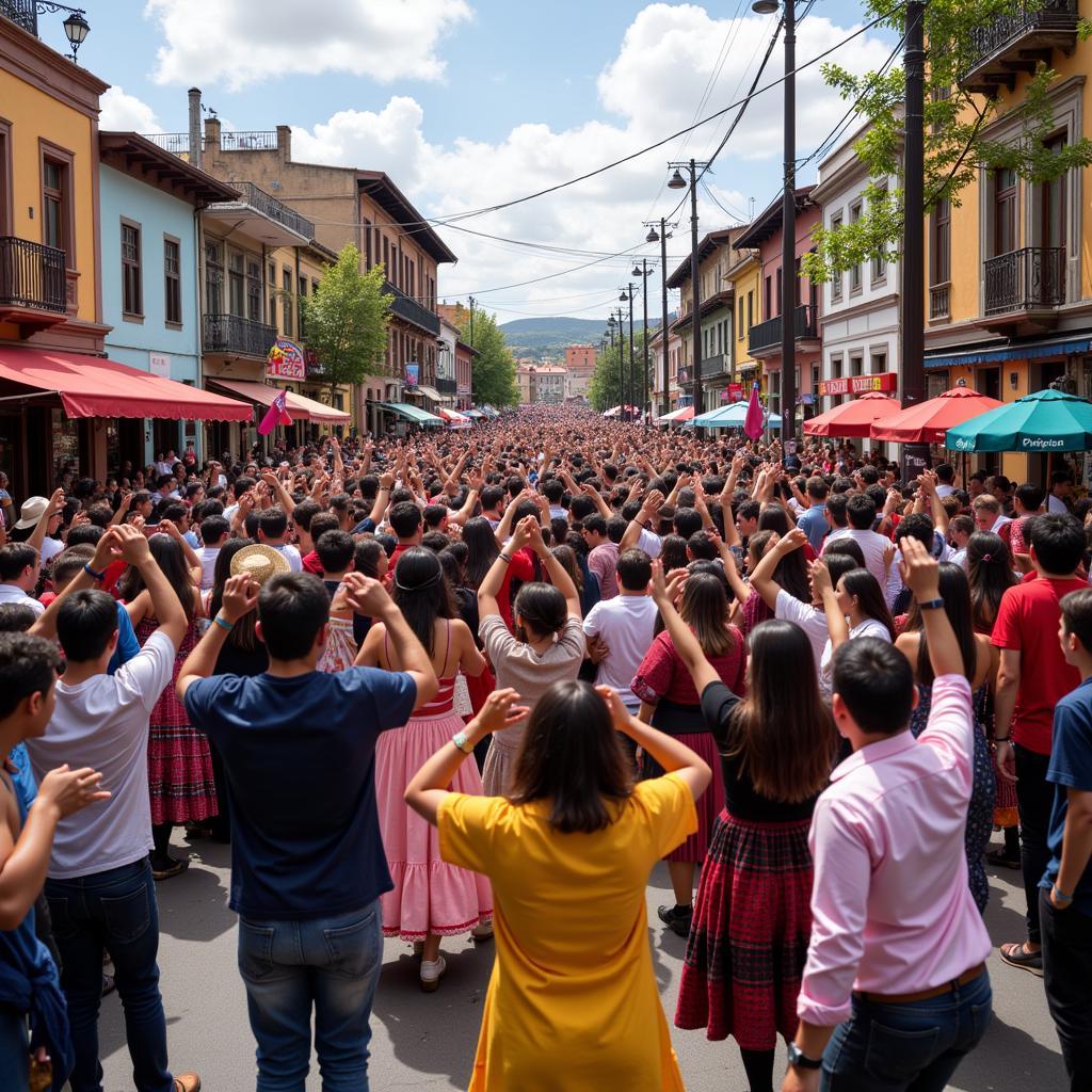 Celebrating at a Local Spanish Festival