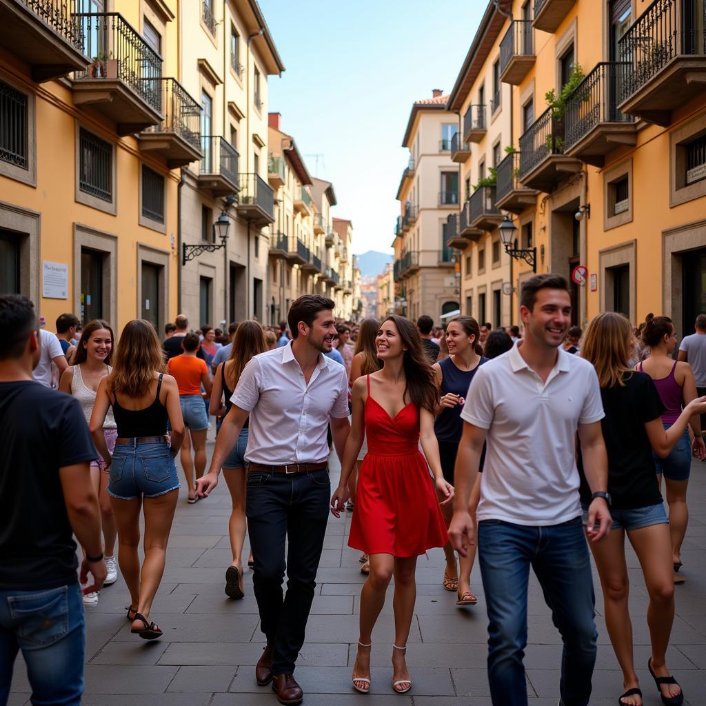 vibrant street festival in spain