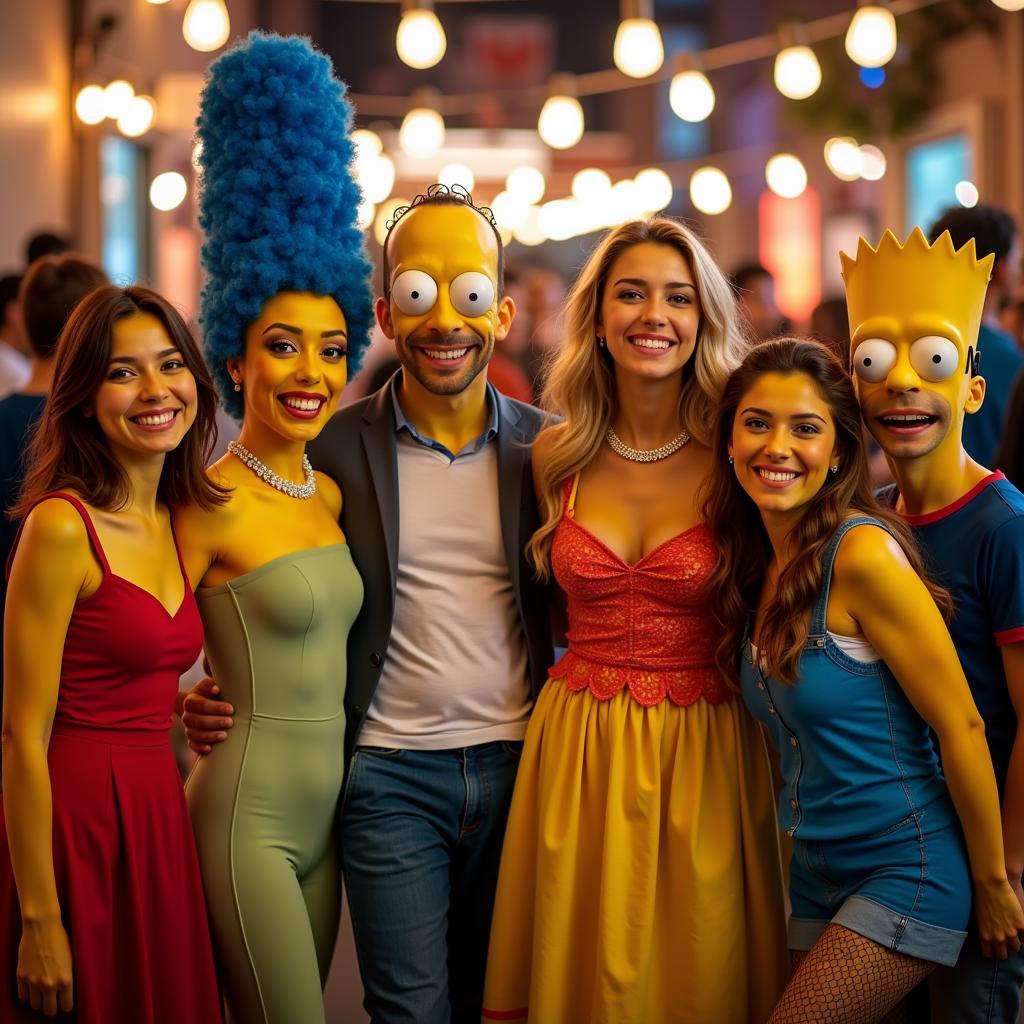 Spanish Fiesta with Simpsons Costume