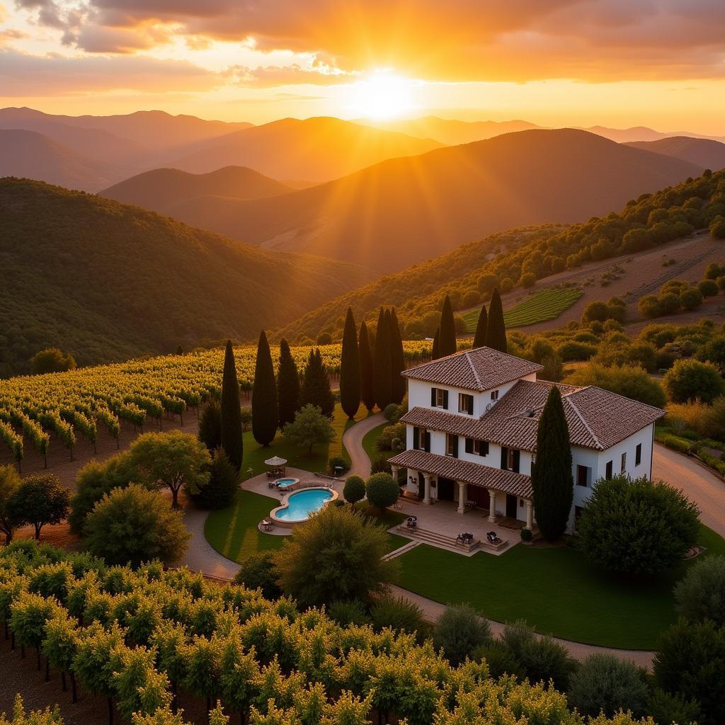 Sunrise over a Spanish Finca