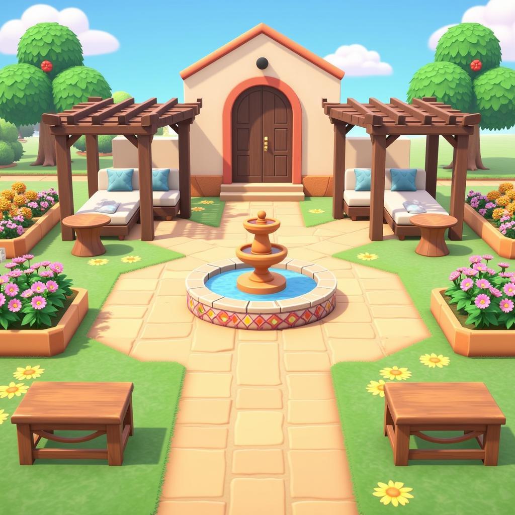 Animal Crossing Spanish Garden Design