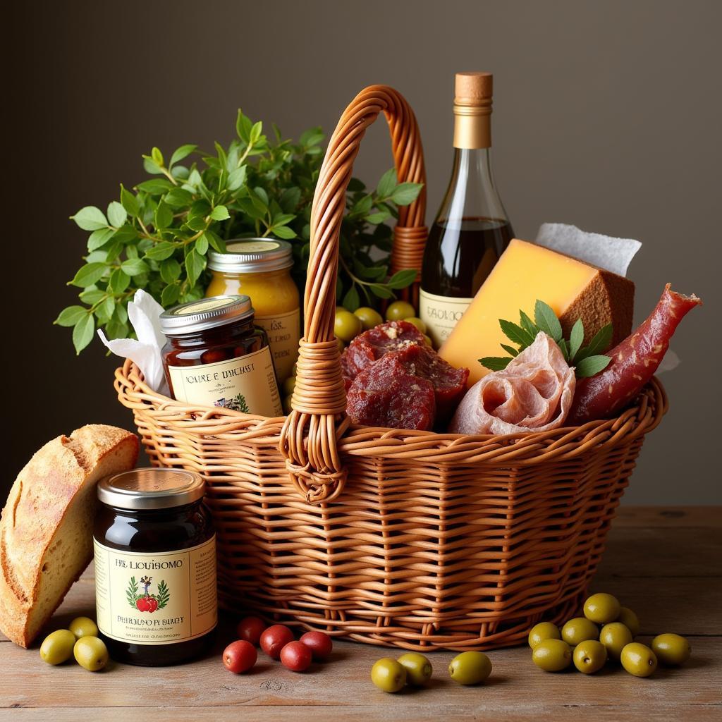 Gourmet Spanish Food Basket