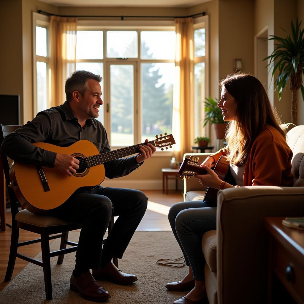 Learning to play the Spanish guitar