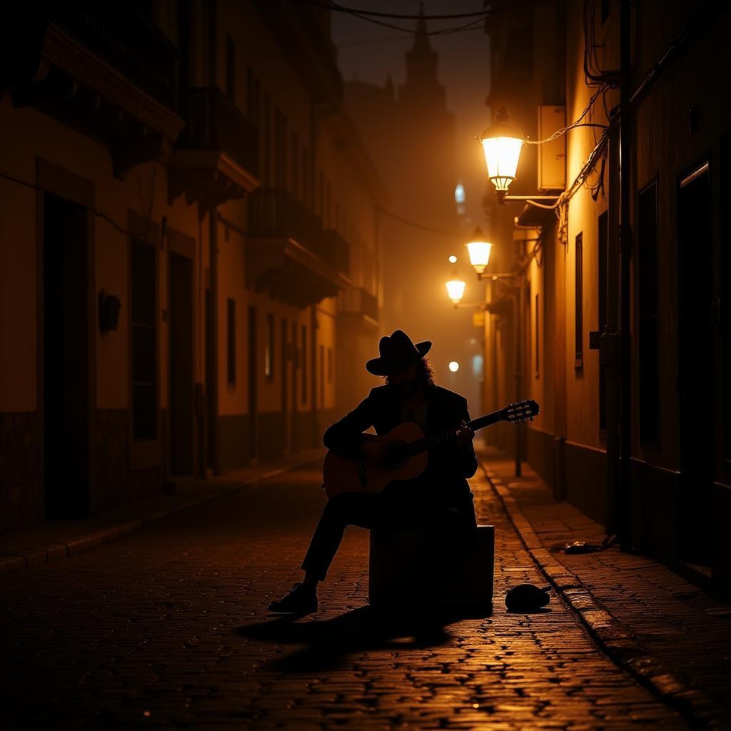 Street musician in Spain