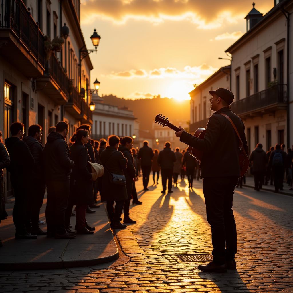 Spanish Guitarist Street Performance