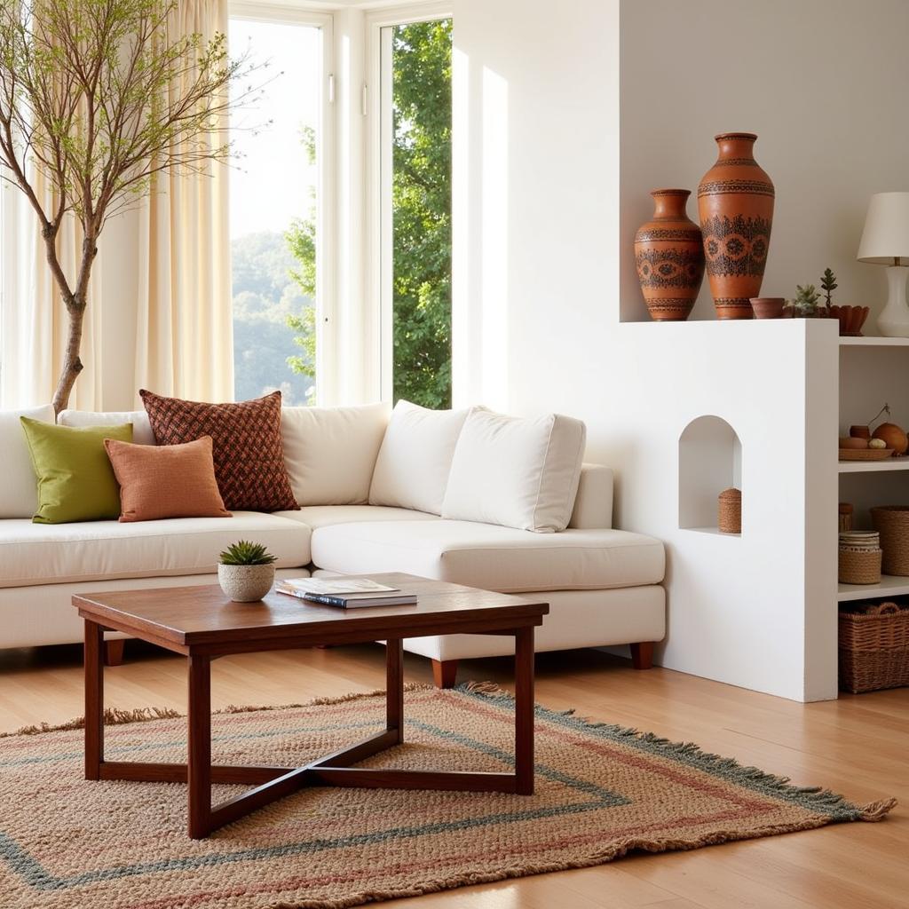 A Spanish living room decorated with Baul Zara Home collection