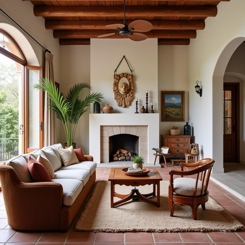 A cozy Spanish living room featuring a butaca from Kave Home