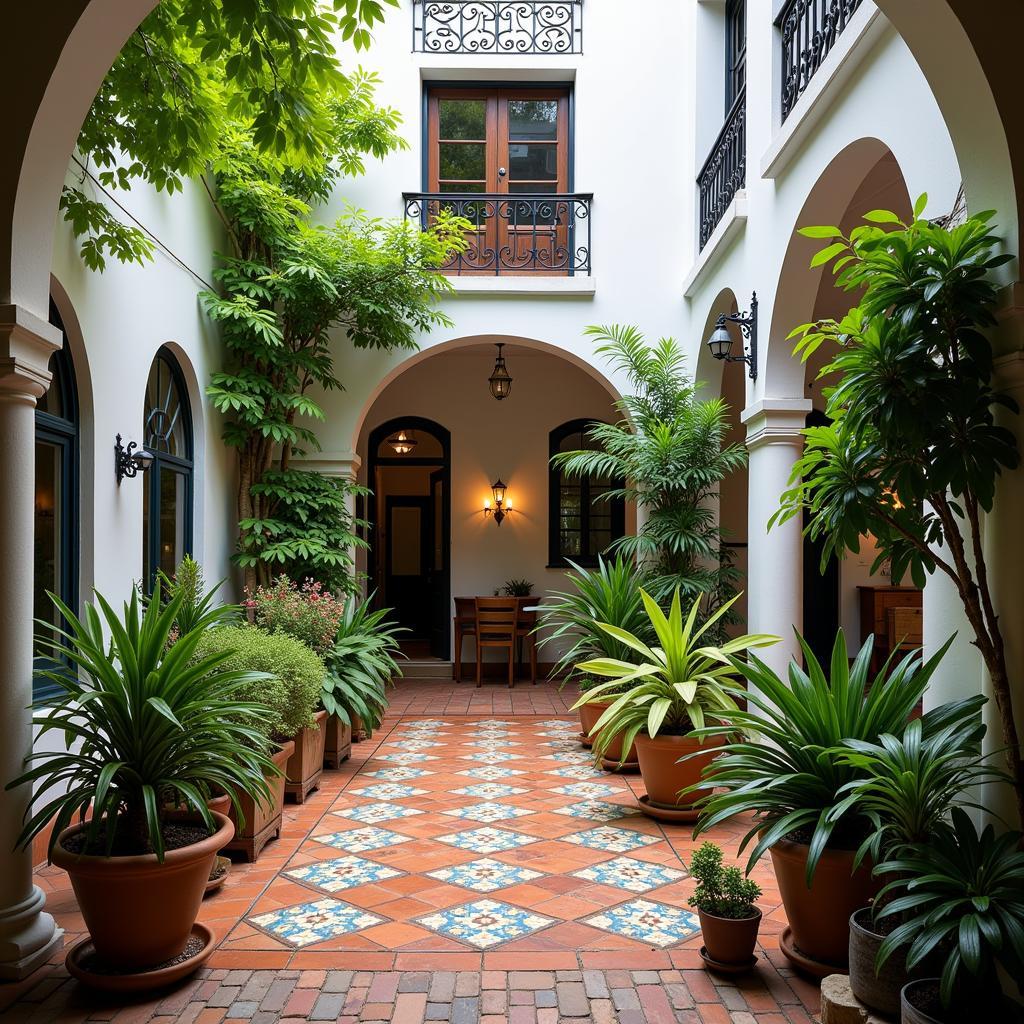 Cozy Courtyard of a Spanish Home