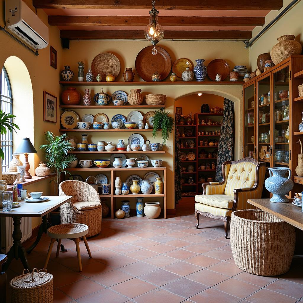 Interior of a Spanish Home Decor Store