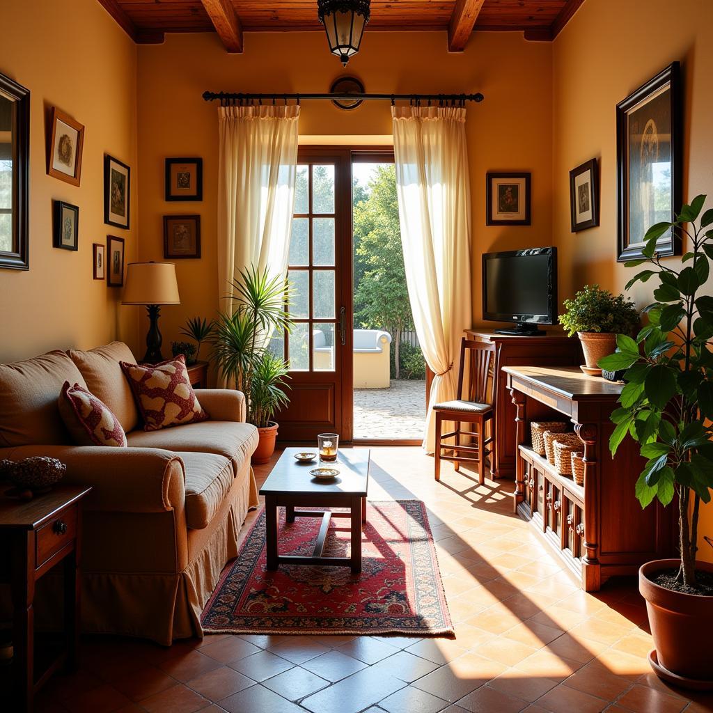 Cozy living room in a Spanish home