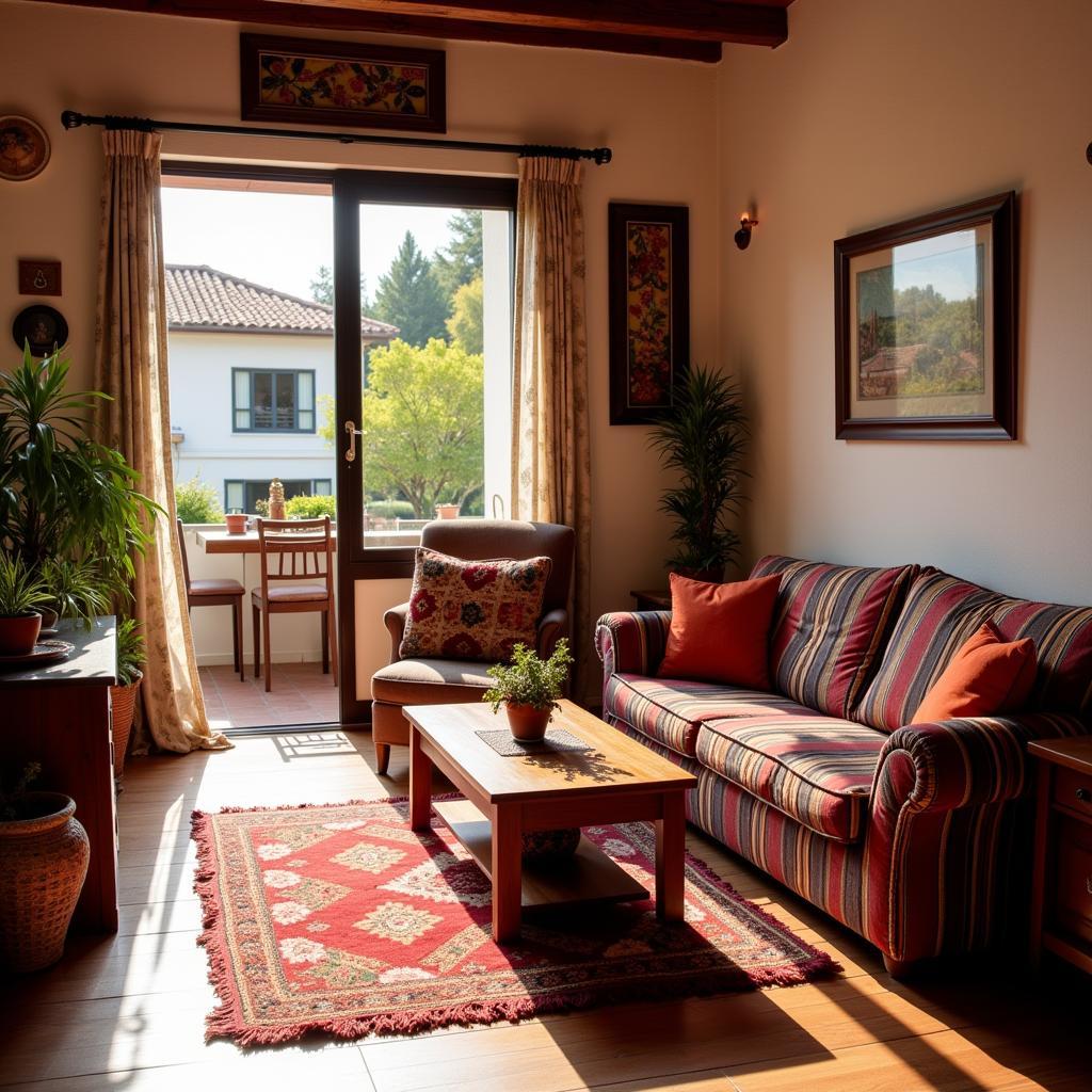 Cozy living room in a Spanish home