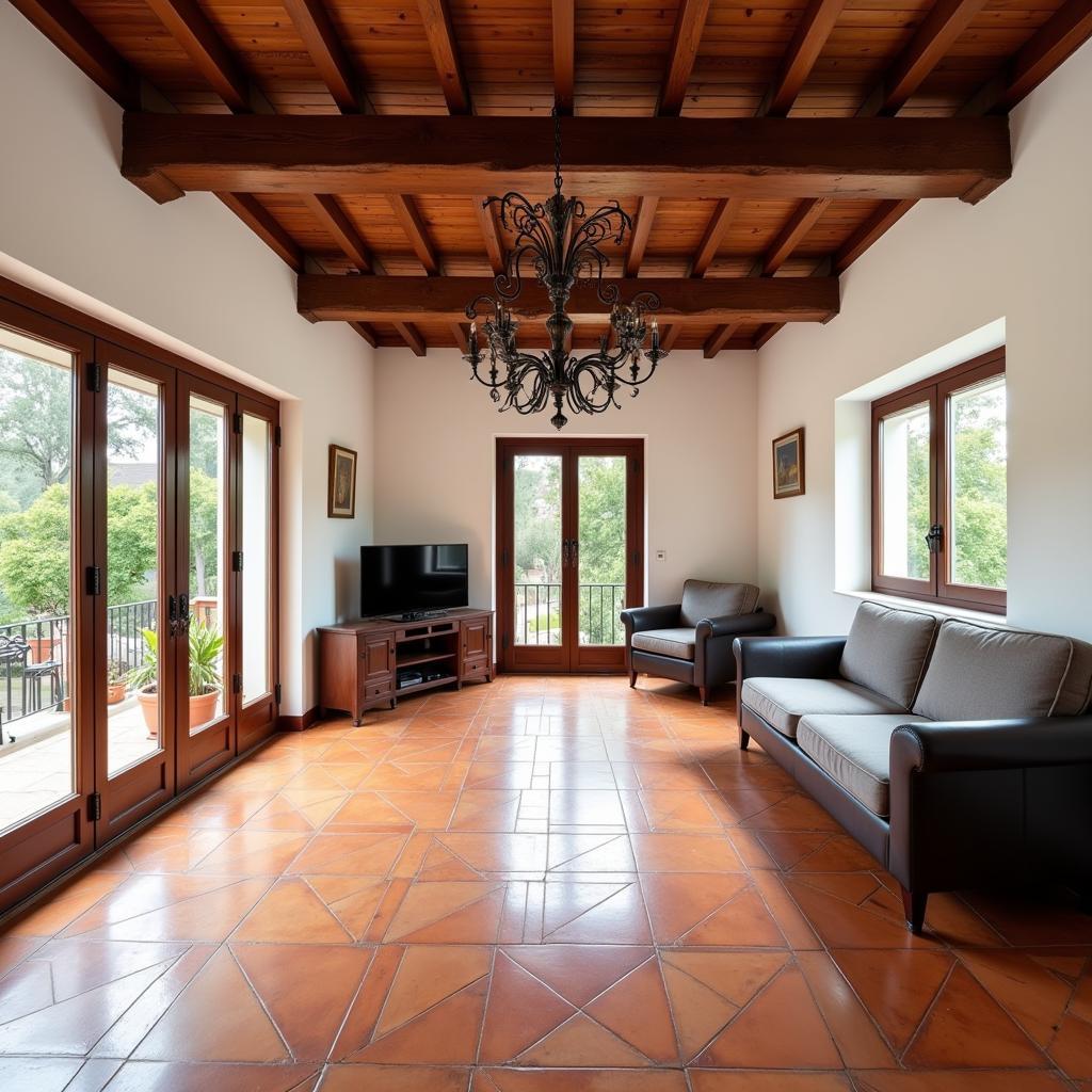 Spanish Home Interior with Natural Textures