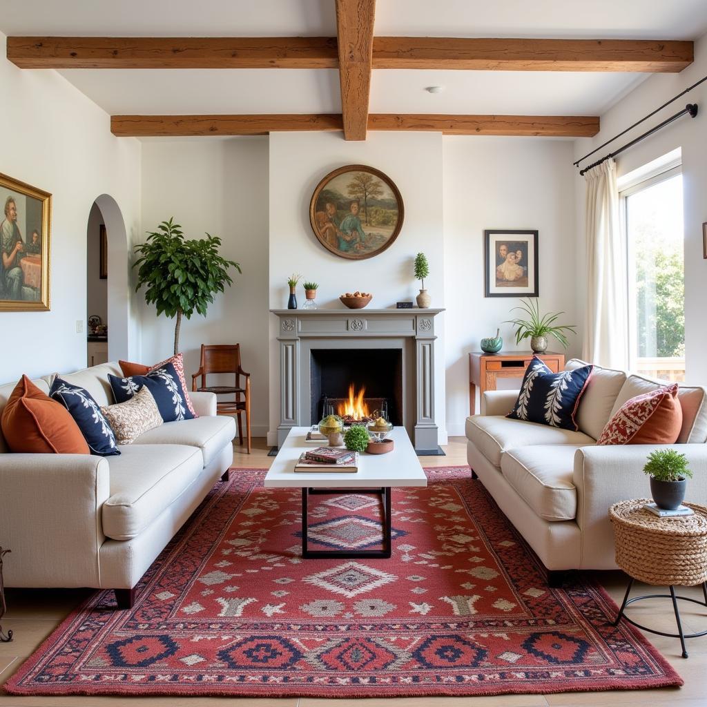 Spanish Home Interior with Paco Home Rug