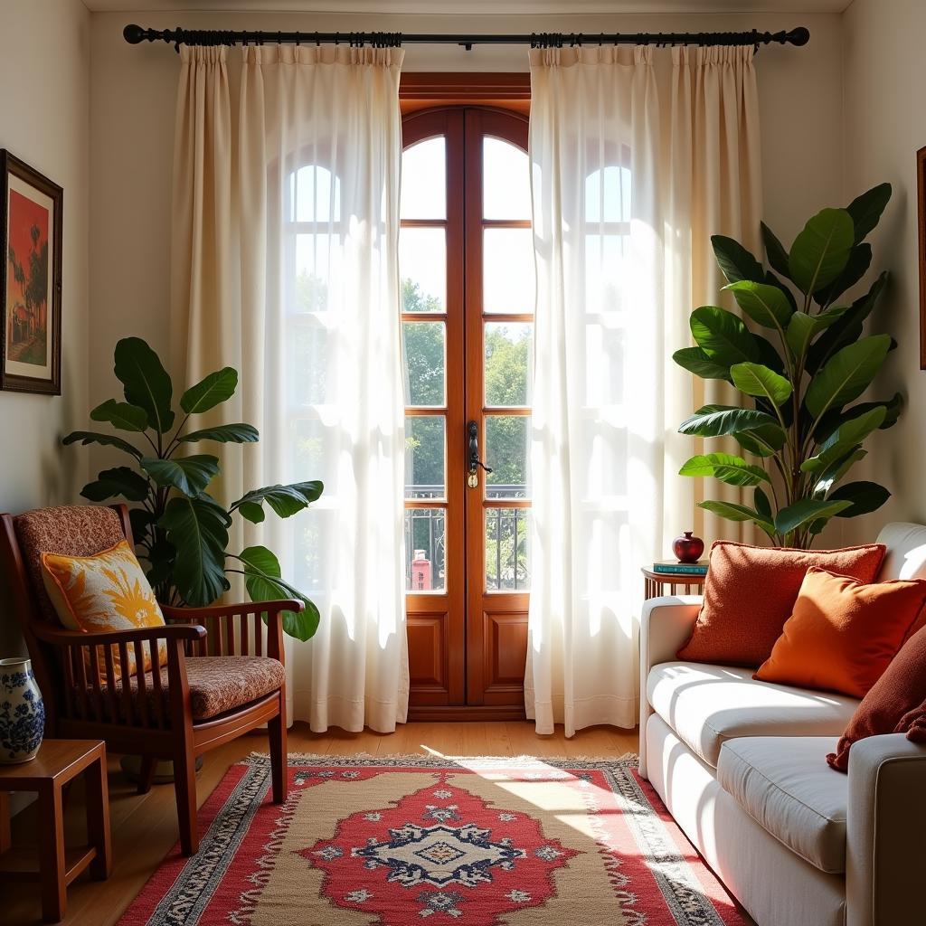 Spanish Home Interior with Visillos